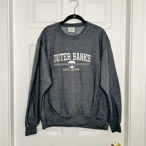 Outer Banks North Carolina Crew Neck Sweatshirt Cotton Blend Size Medium Grey